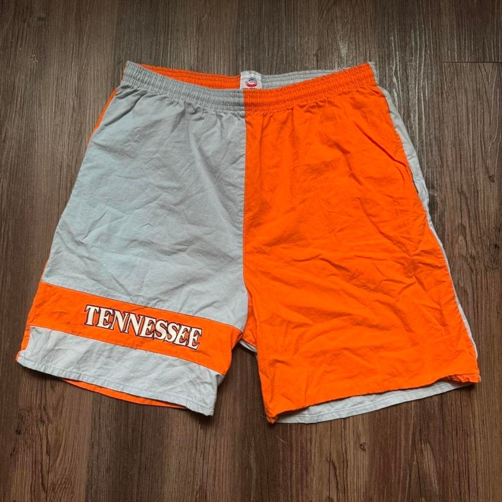 Vintage Grumbles Tennessee Vols Color Block Shorts Mens XL Orange‎ Gray